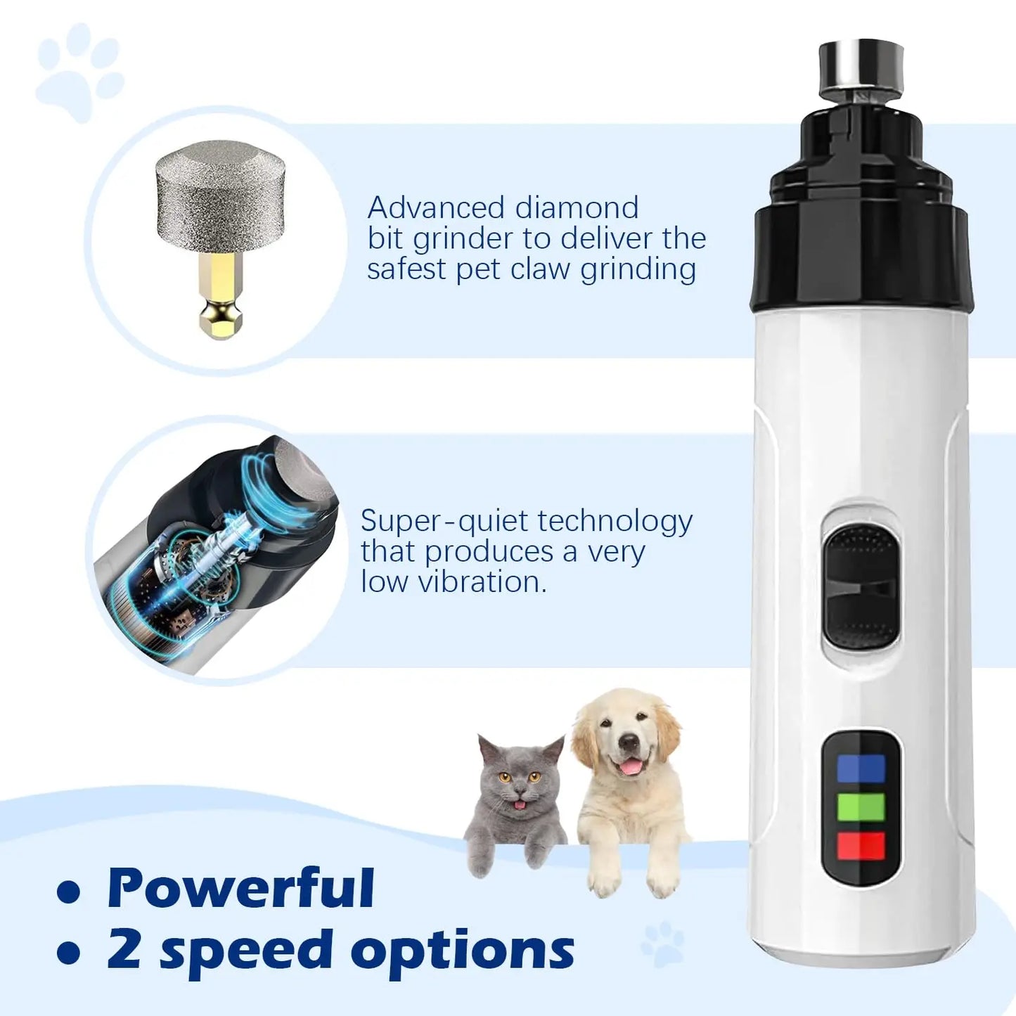 Silent Grind Pro Dog Nail Trimmer 2025 – Best Electric Dog Nail Clippers for Pet Grooming