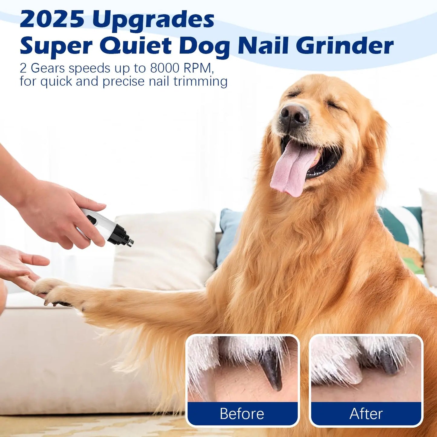 Silent Grind Pro Dog Nail Trimmer 2025 – Best Electric Dog Nail Clippers for Pet Grooming